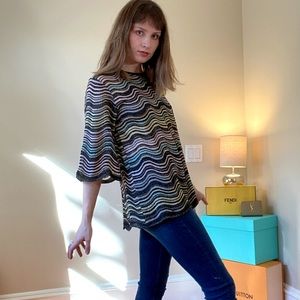 MISSONI mid sleeve top Wavy Pattern